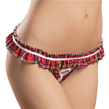 Plaid Cutie Crotchless Panty , 