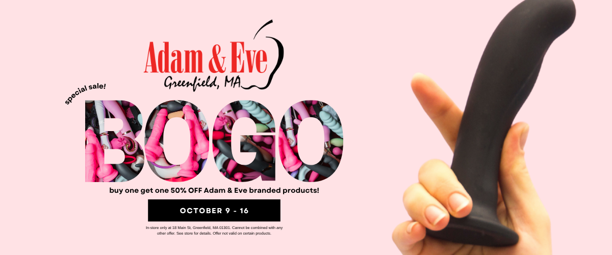 Special Sale Buy One Get One 50% Off Adam & Eve Branded Products!