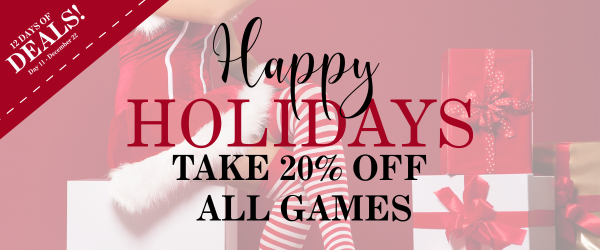 Happy Holidays Take 20% Off All Games Happy Holidays Take 20% Off All Games